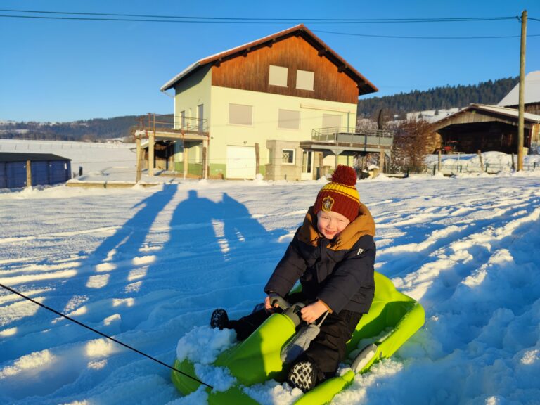 Les joies de la première neige